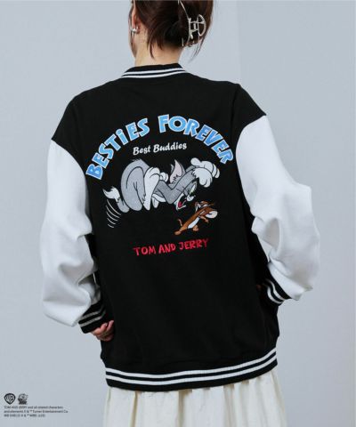 XLARGE×TomandJerry コラボ商品 スタジャン 黒 M XLARGE×TomandJerry