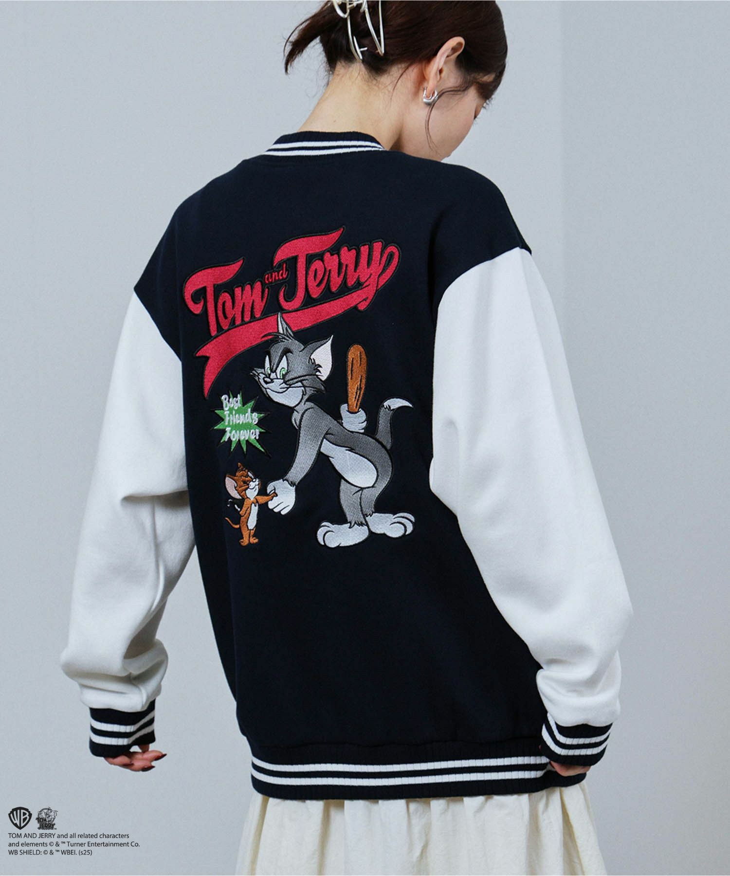 Tom and Jerry バック刺繍スタジャン メンズ商品画像-2