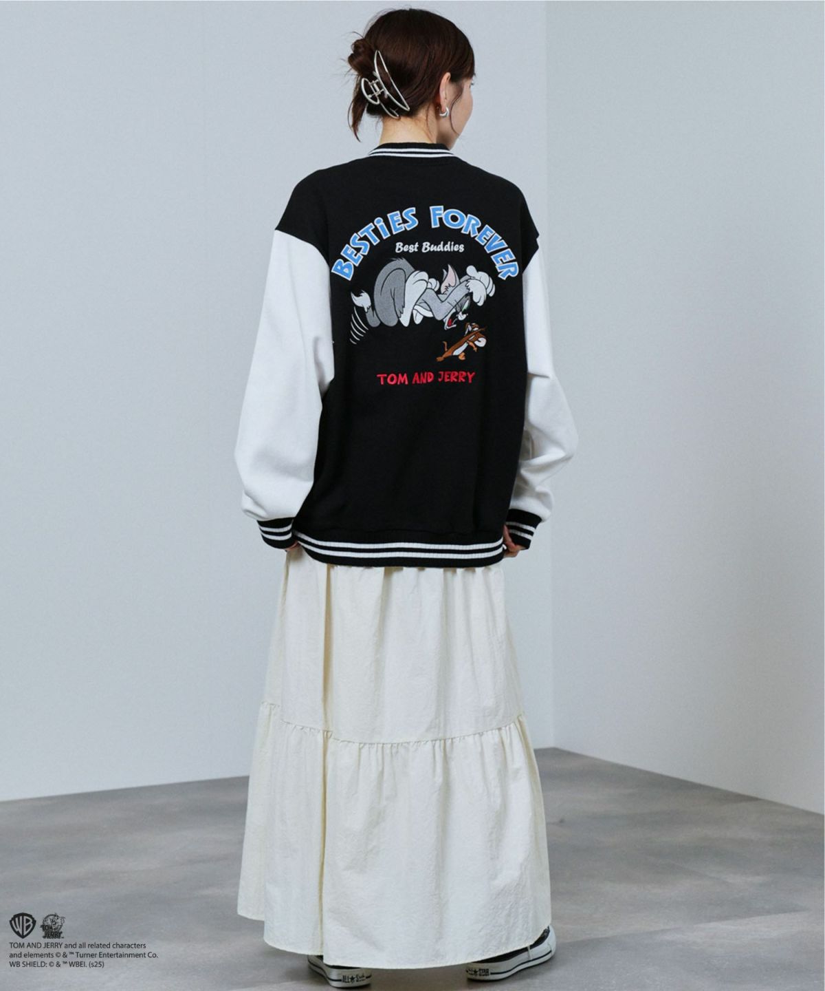 Tom and Jerry バック刺繍スタジャン メンズ