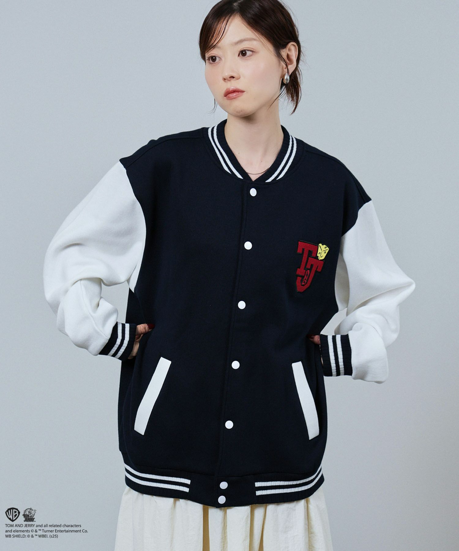 Tom and Jerry バック刺繍スタジャン メンズ商品画像-9