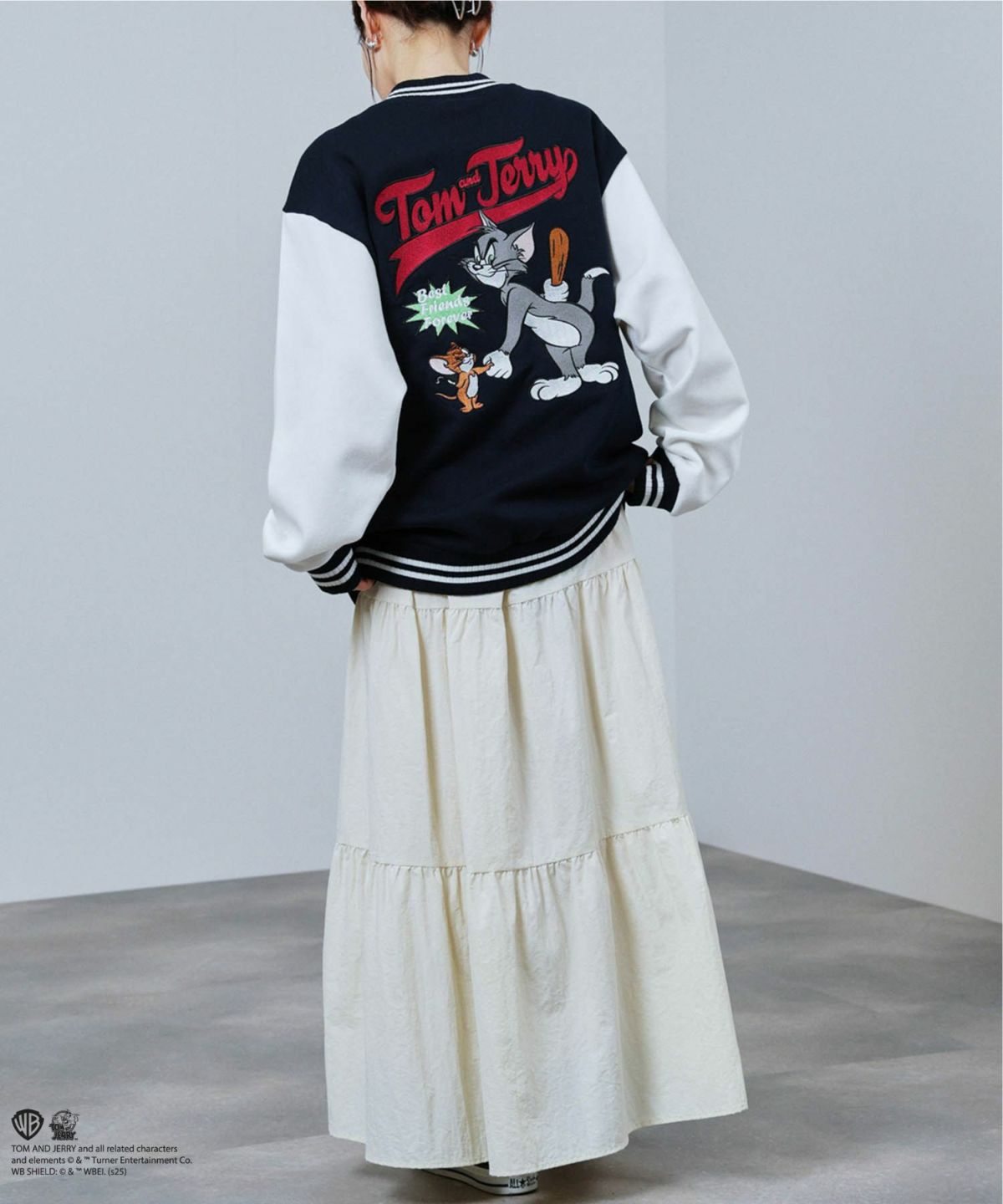 Tom and Jerry バック刺繍スタジャン メンズ