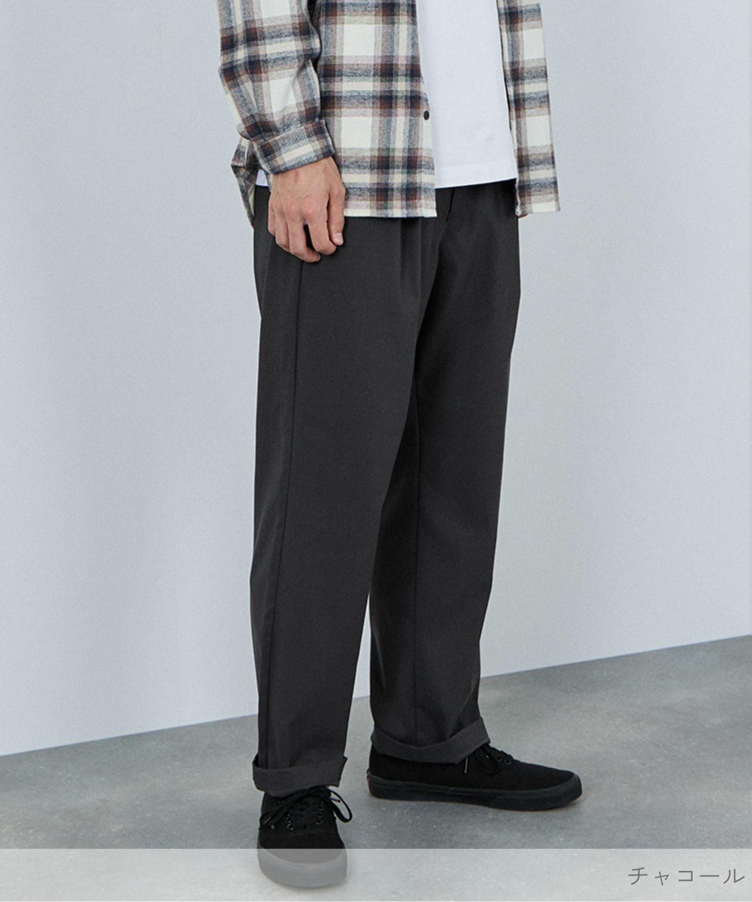 NAVY  毎日はきたくなるラクラクパンツ 「マイラク」 ワイドパンツ メンズ商品画像-1