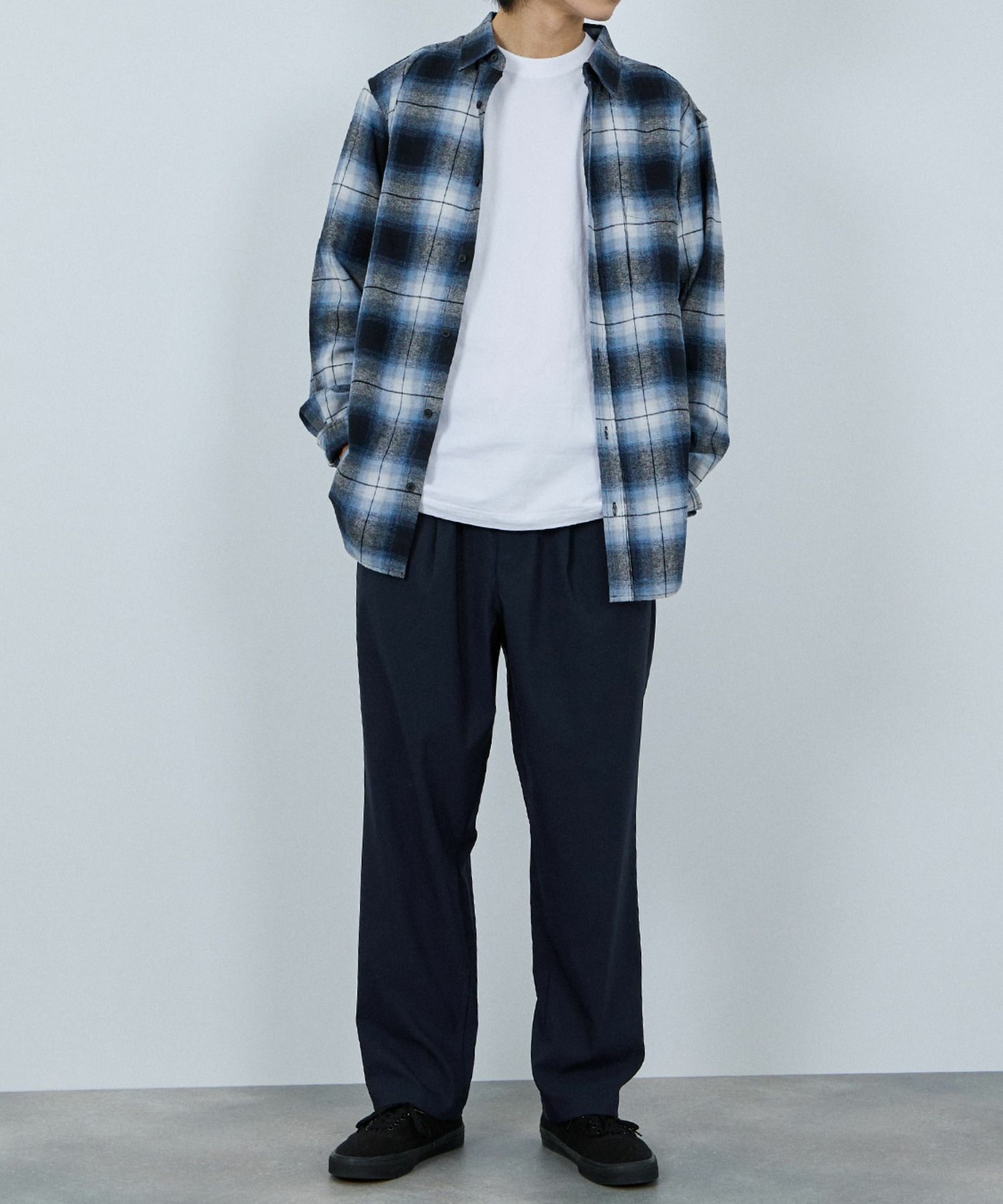 NAVY  毎日はきたくなるラクラクパンツ 「マイラク」 ワイドパンツ メンズ商品画像-16