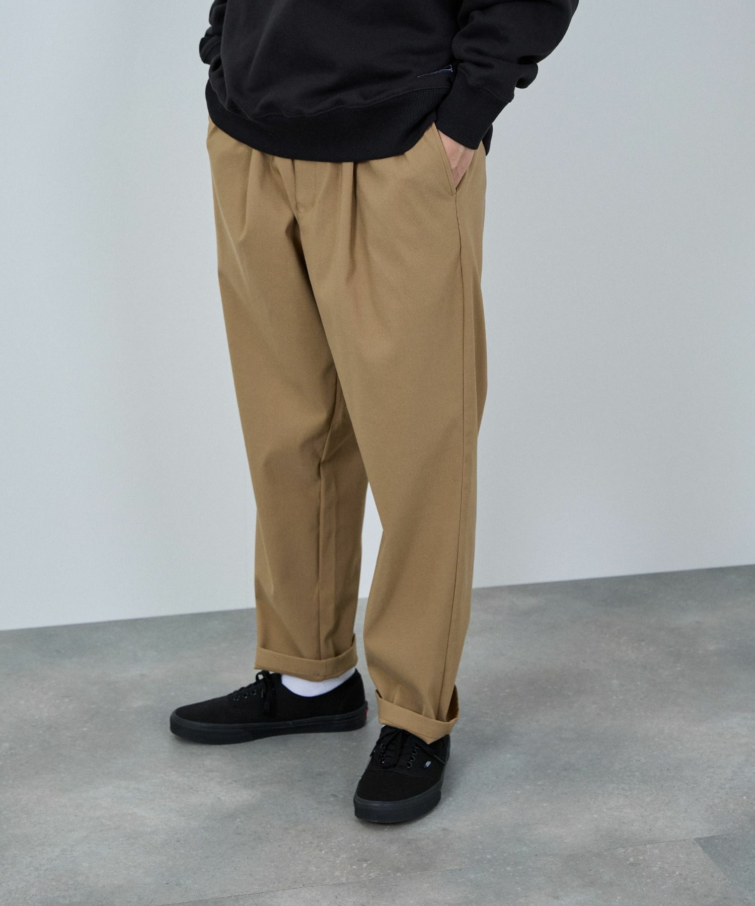 NAVY  毎日はきたくなるラクラクパンツ 「マイラク」 ワイドパンツ メンズ商品画像-20