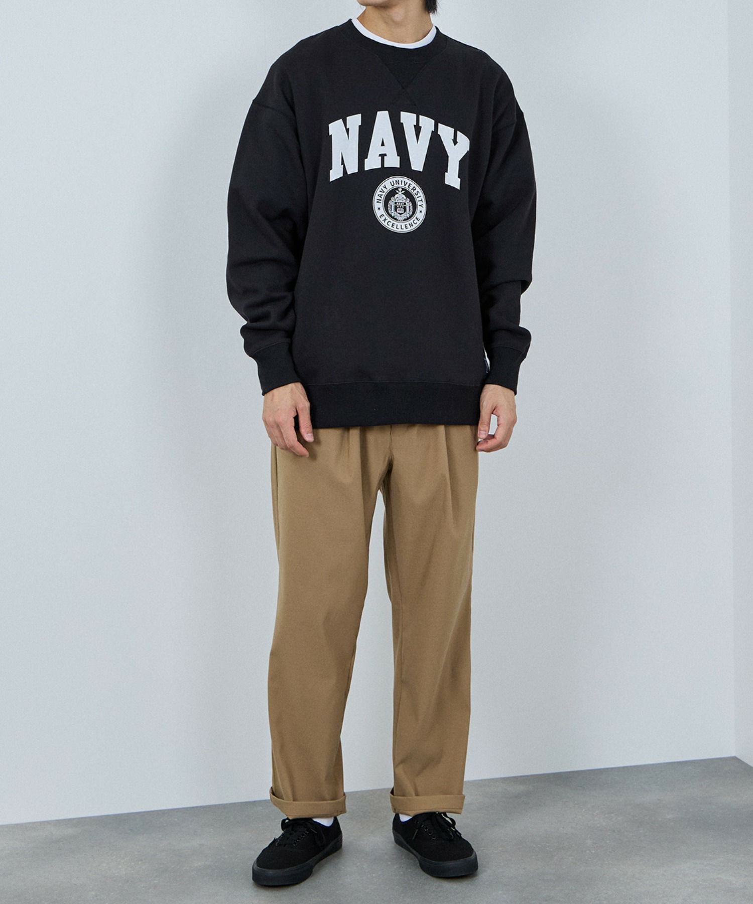 NAVY  毎日はきたくなるラクラクパンツ 「マイラク」 ワイドパンツ メンズ商品サムネイル-21