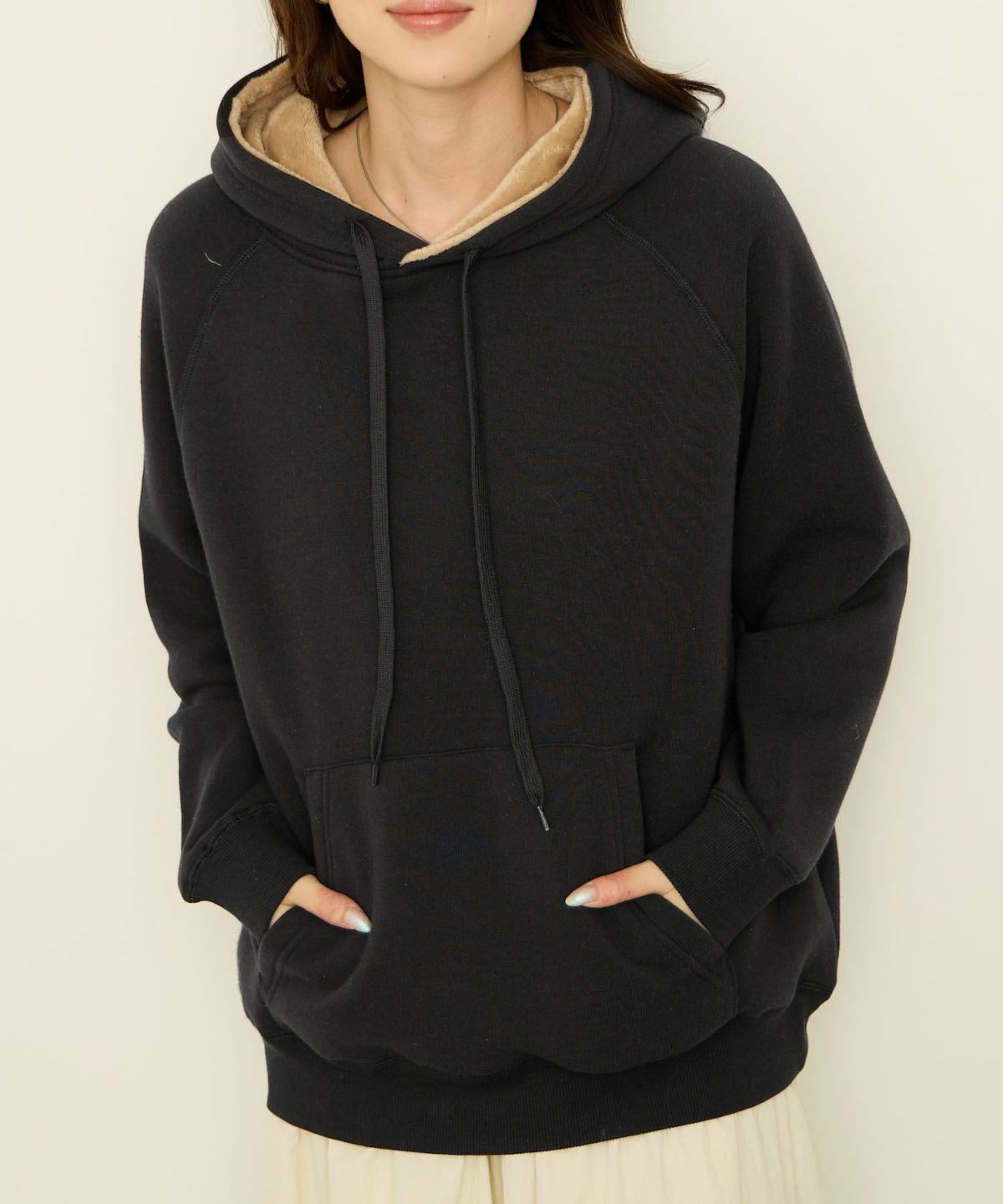 nAvy 裏シャギーパーカー レディース