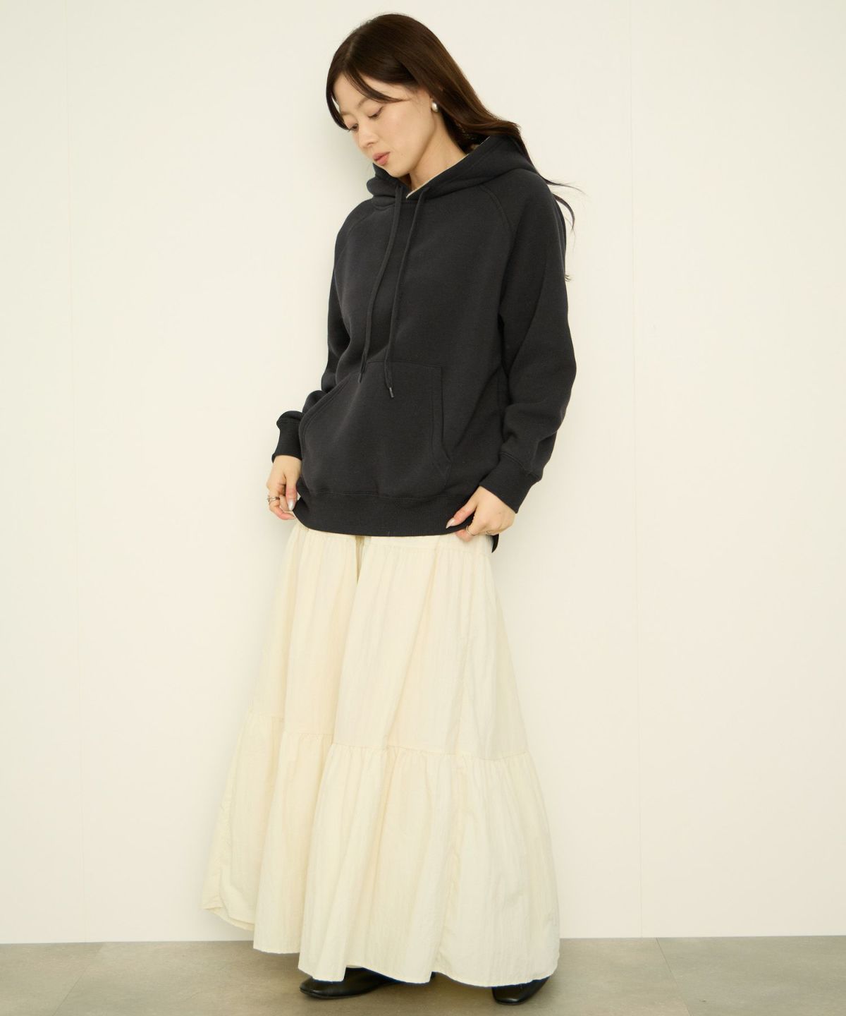 nAvy 裏シャギーパーカー レディース