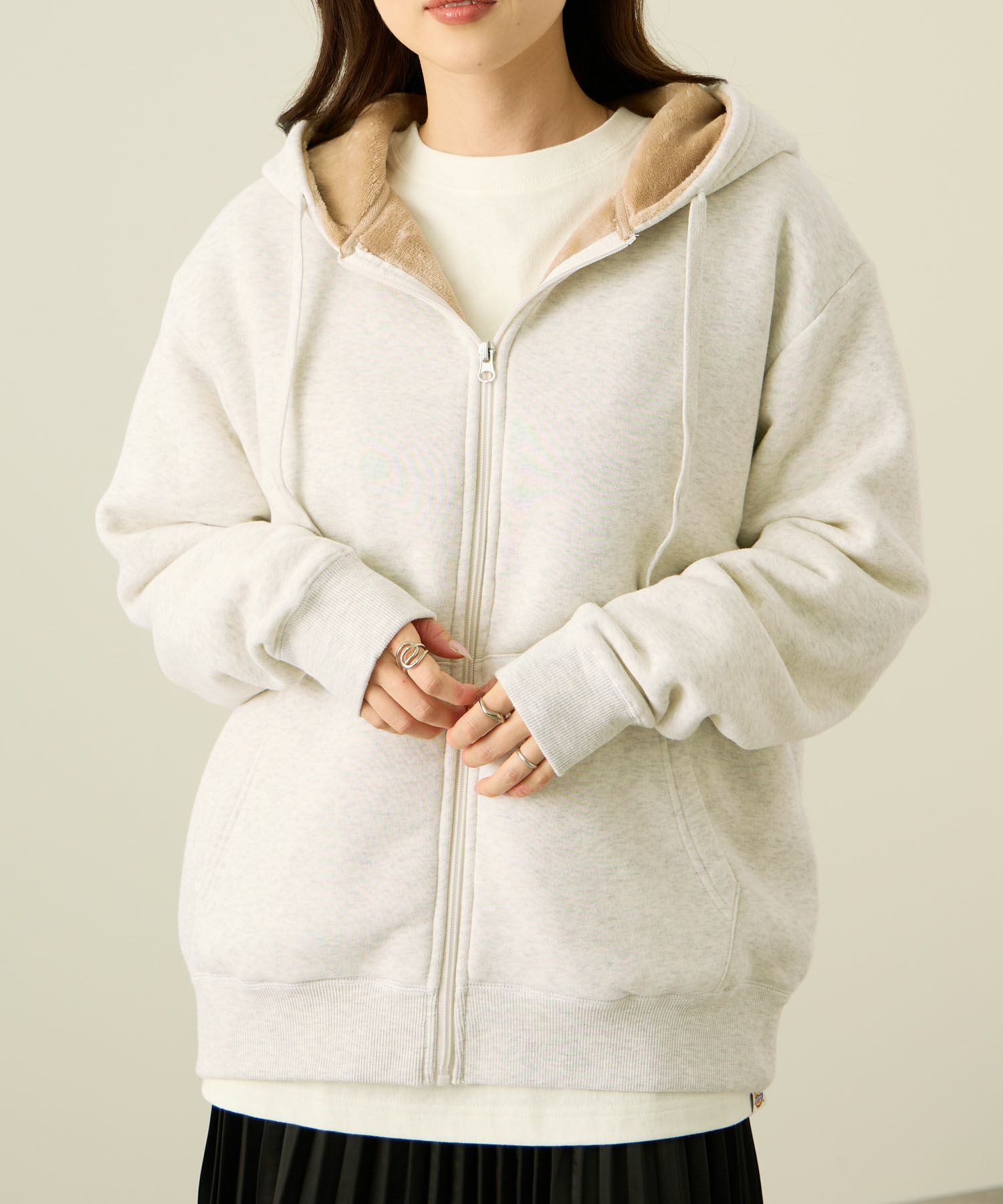 nAvy  裏シャギージップパーカー レディース商品画像-3