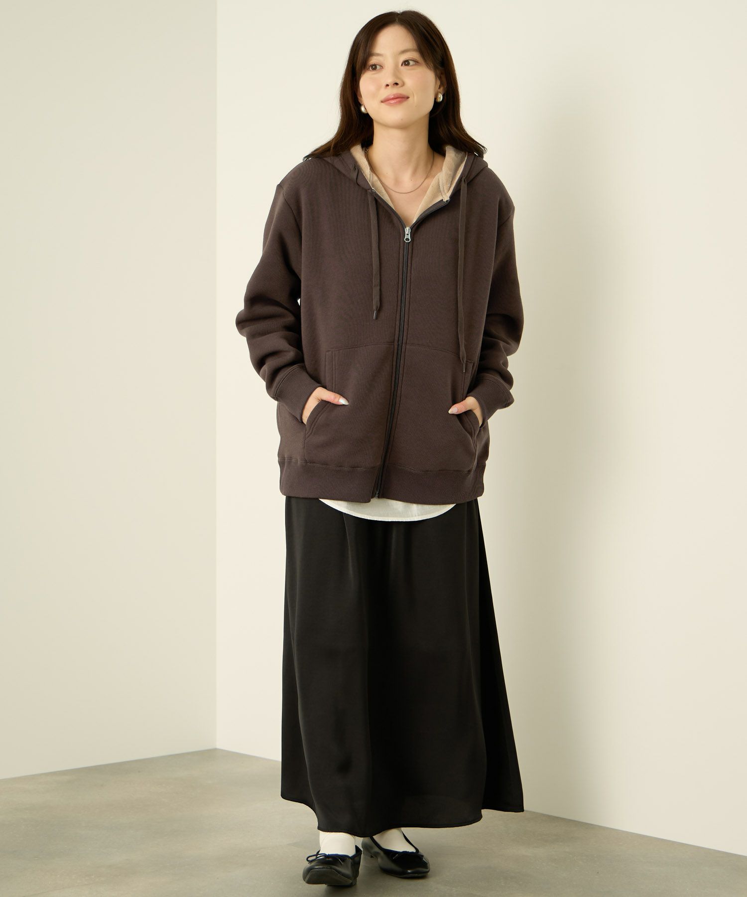 nAvy  裏シャギージップパーカー レディース商品画像-6