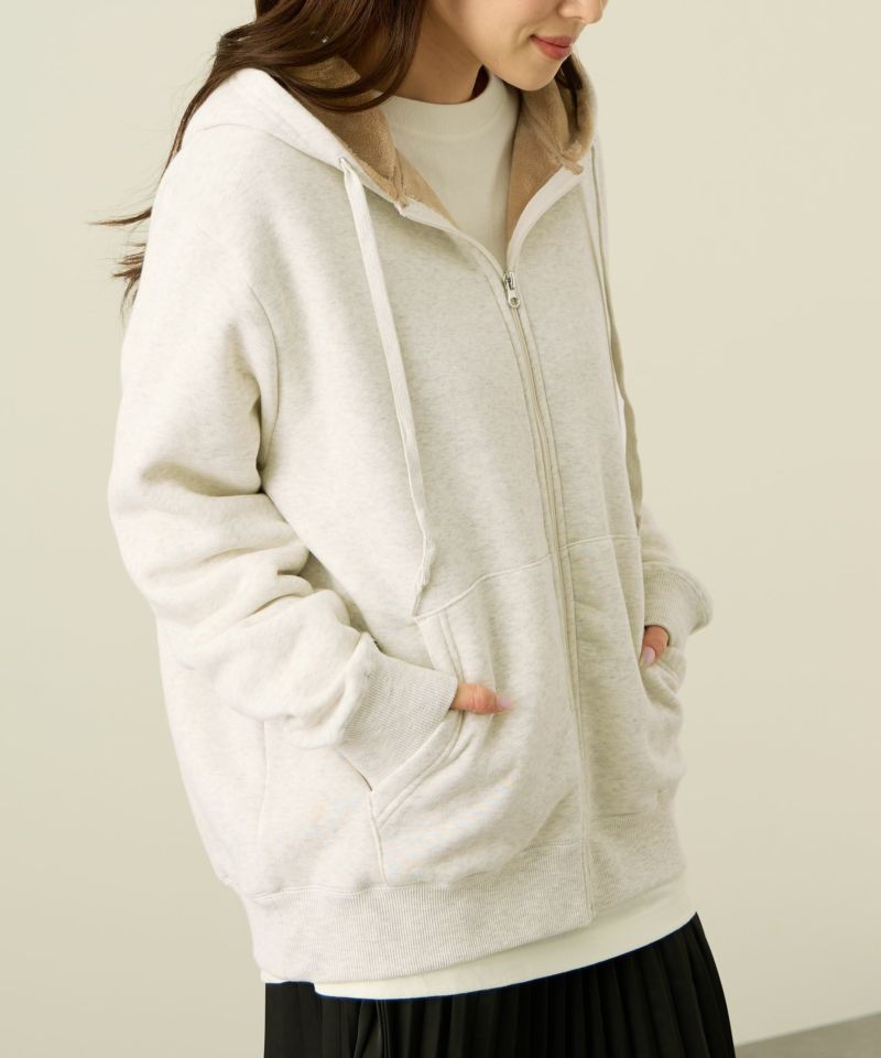 nAvy  裏シャギージップパーカー レディース商品画像-8