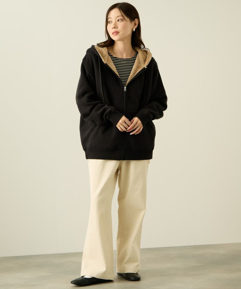 nAvy  裏シャギージップパーカー レディース商品画像-13