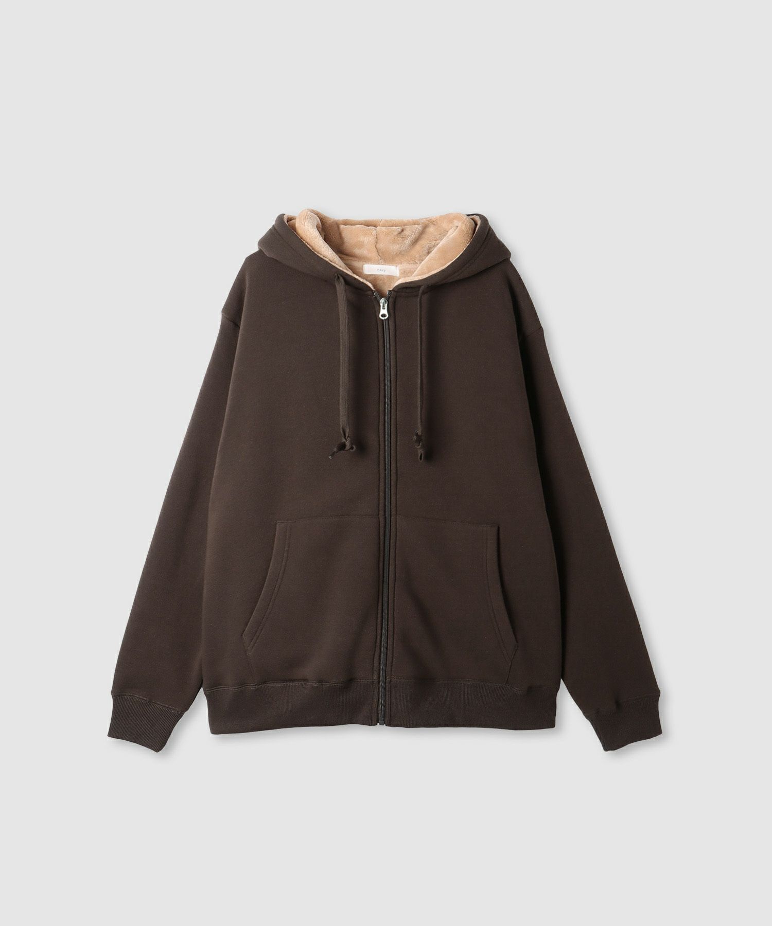 nAvy 裏シャギージップパーカー レディース