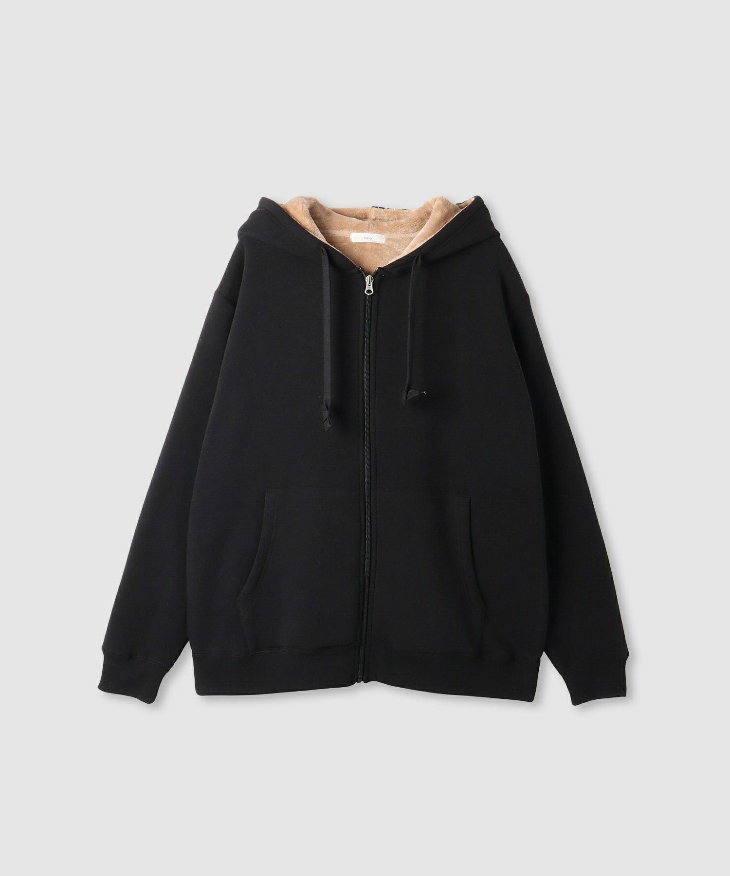 nAvy 裏シャギージップパーカー レディース