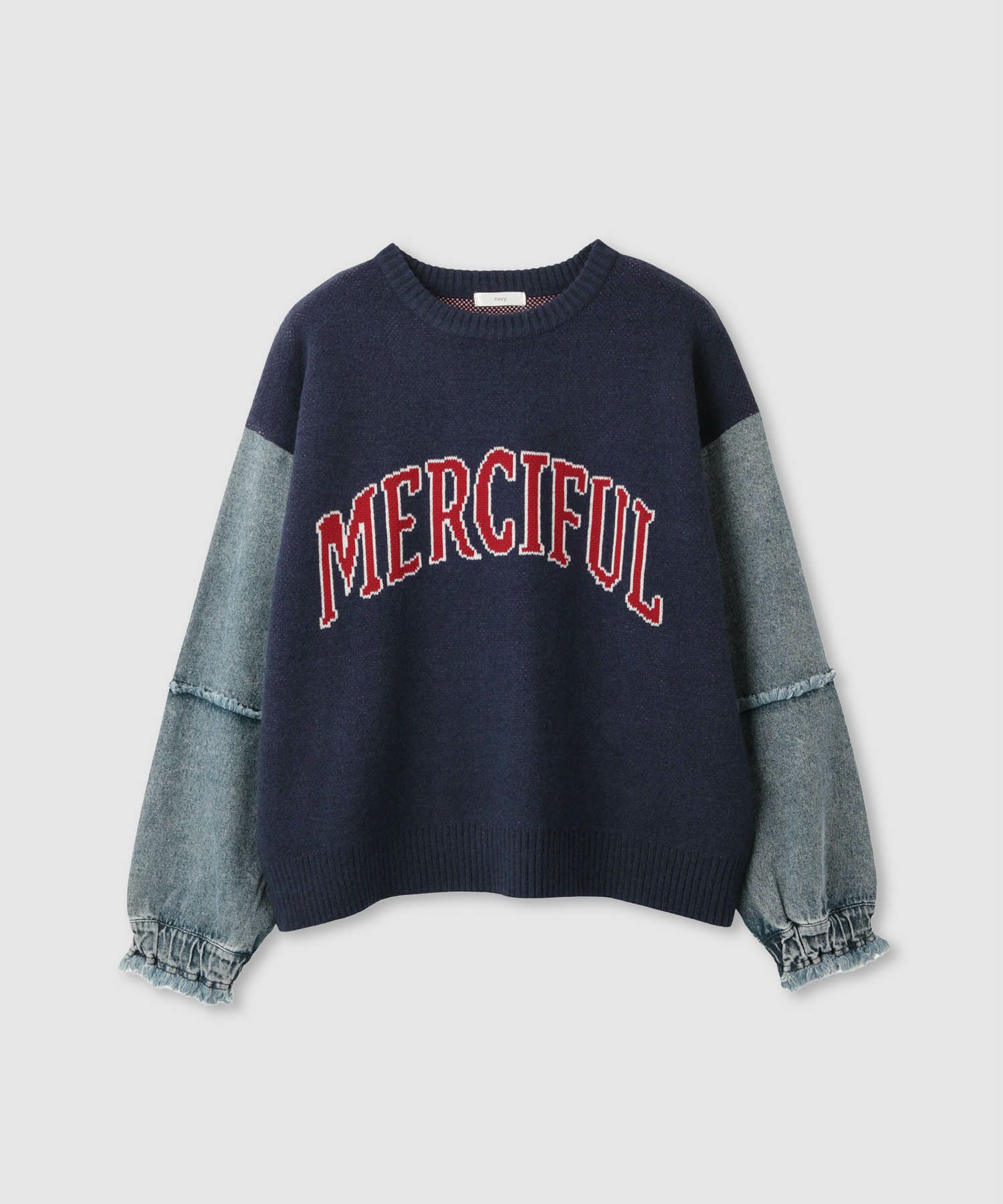 nAvy  ニット×デニムプルオーバー レディース商品画像-1