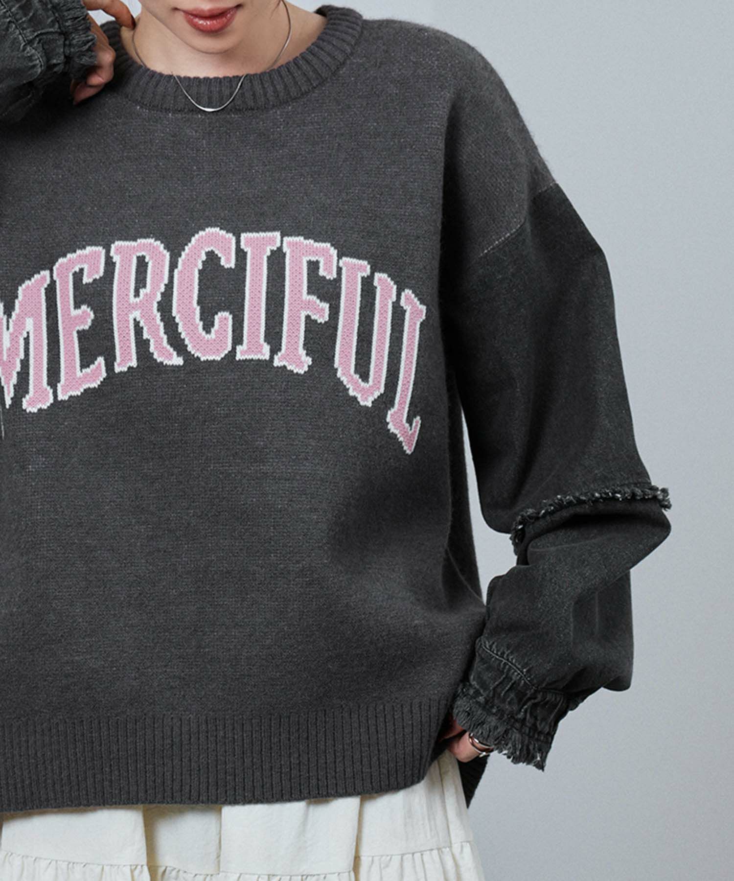 nAvy ニット×デニムプルオーバー レディース