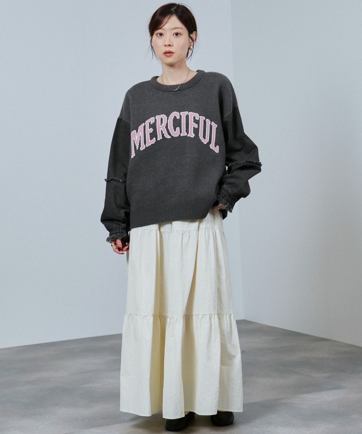 nAvy ニット×デニムプルオーバー レディース