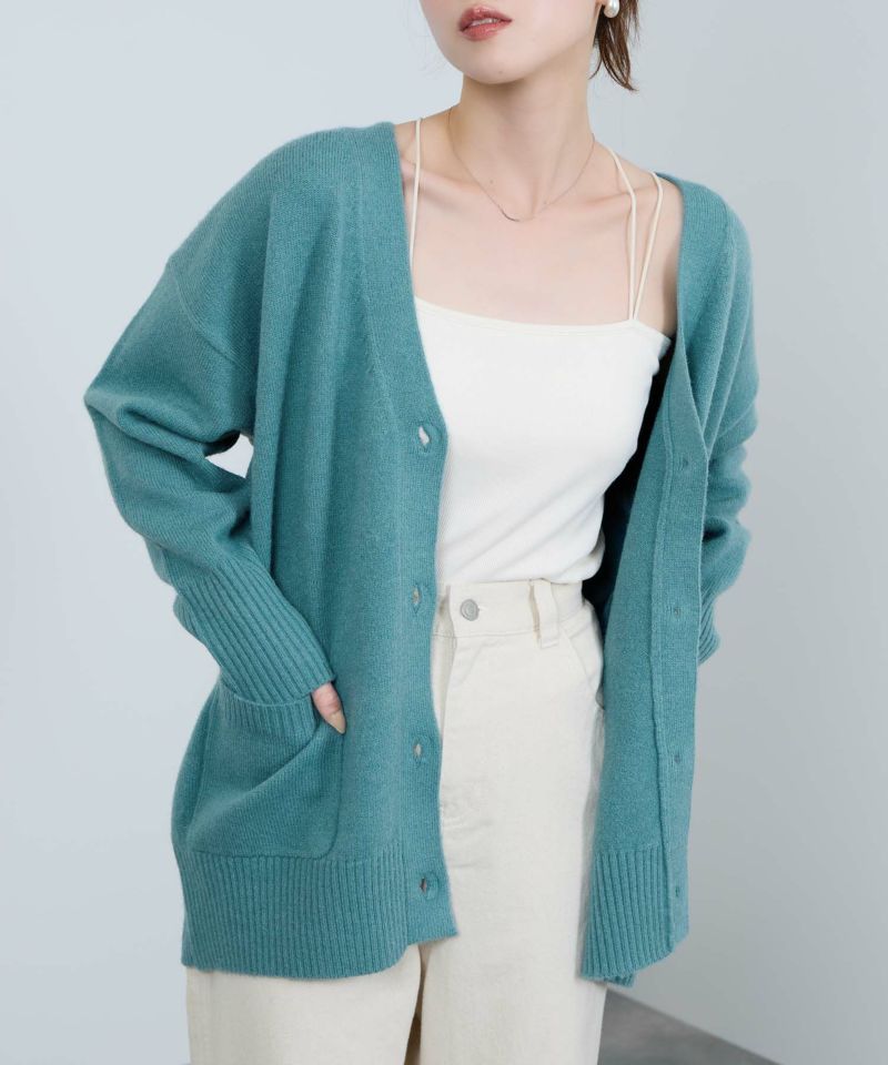 nAvy もちり もちもち 洗えるニット Vネックカーディガン レディース商品画像-4