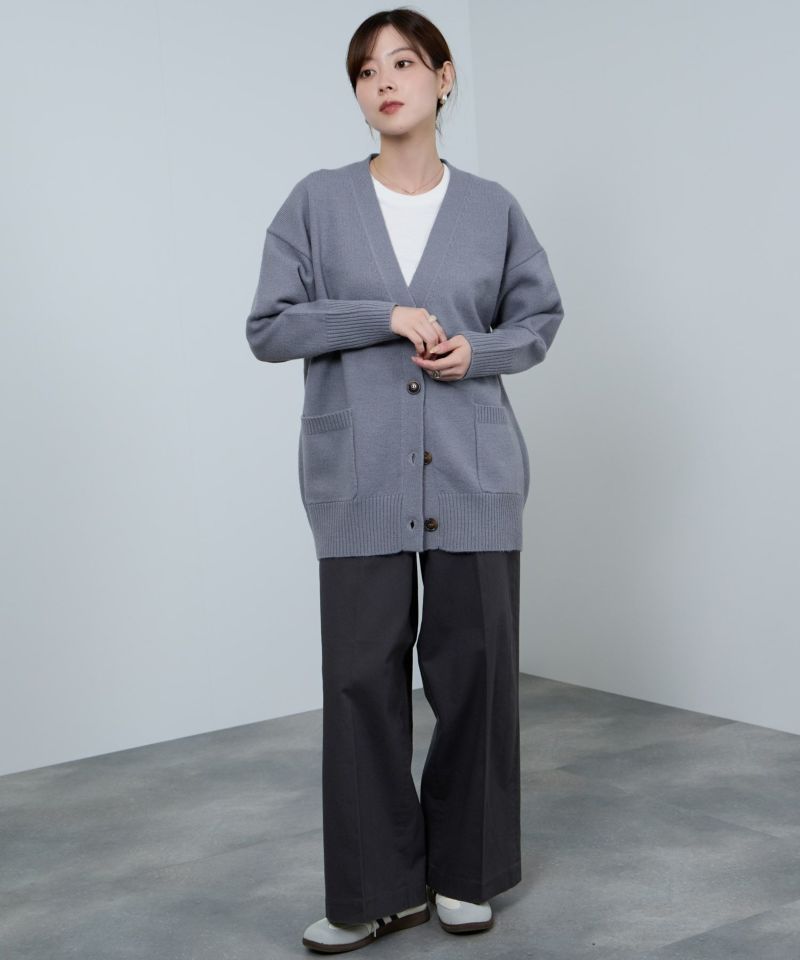 nAvy もちり もちもち 洗えるニット Vネックカーディガン レディース商品画像-13