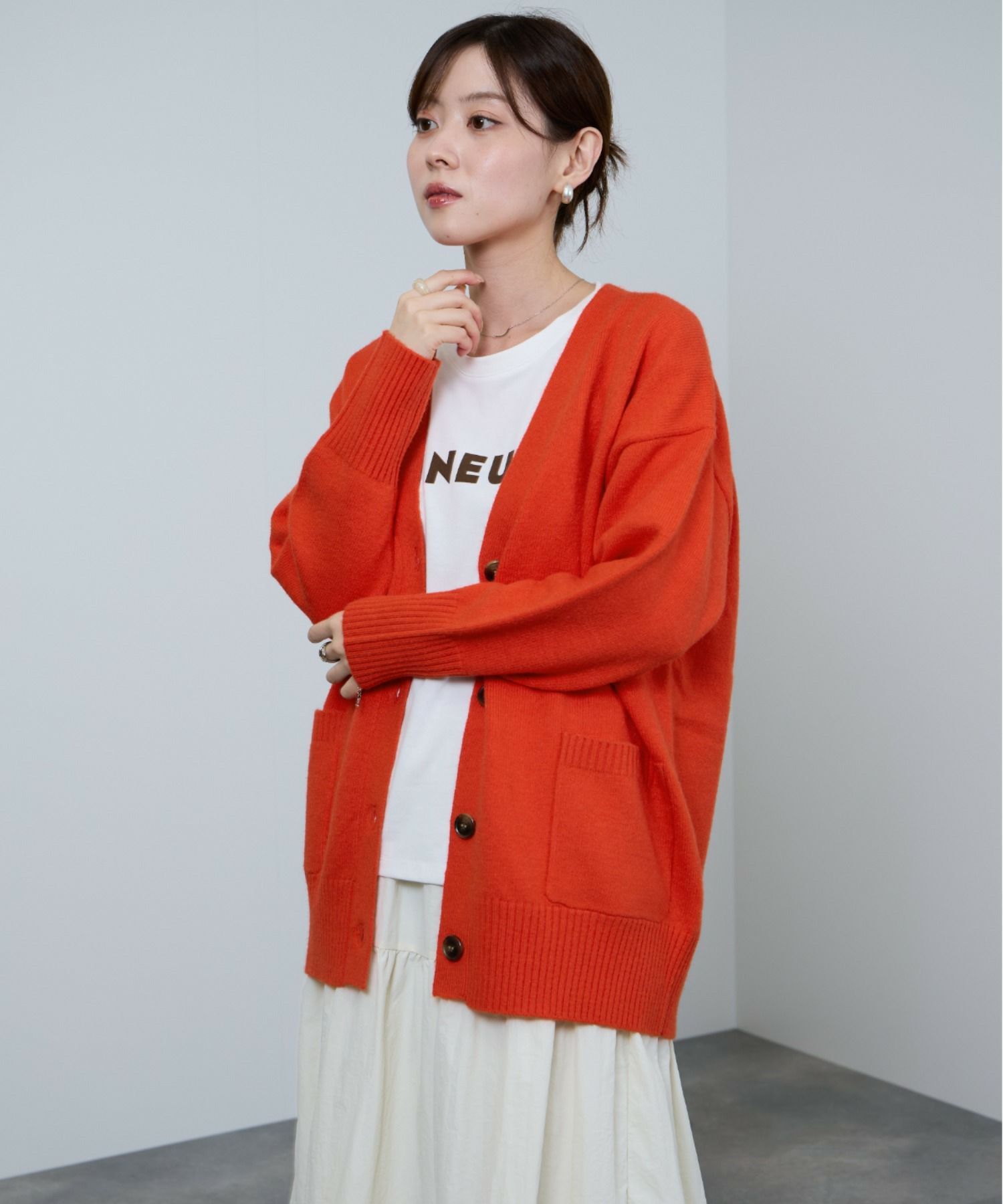 [さらに50%OFF]nAvy もちり もちもち 洗えるニット Vネックカーディガン レディース商品画像-17