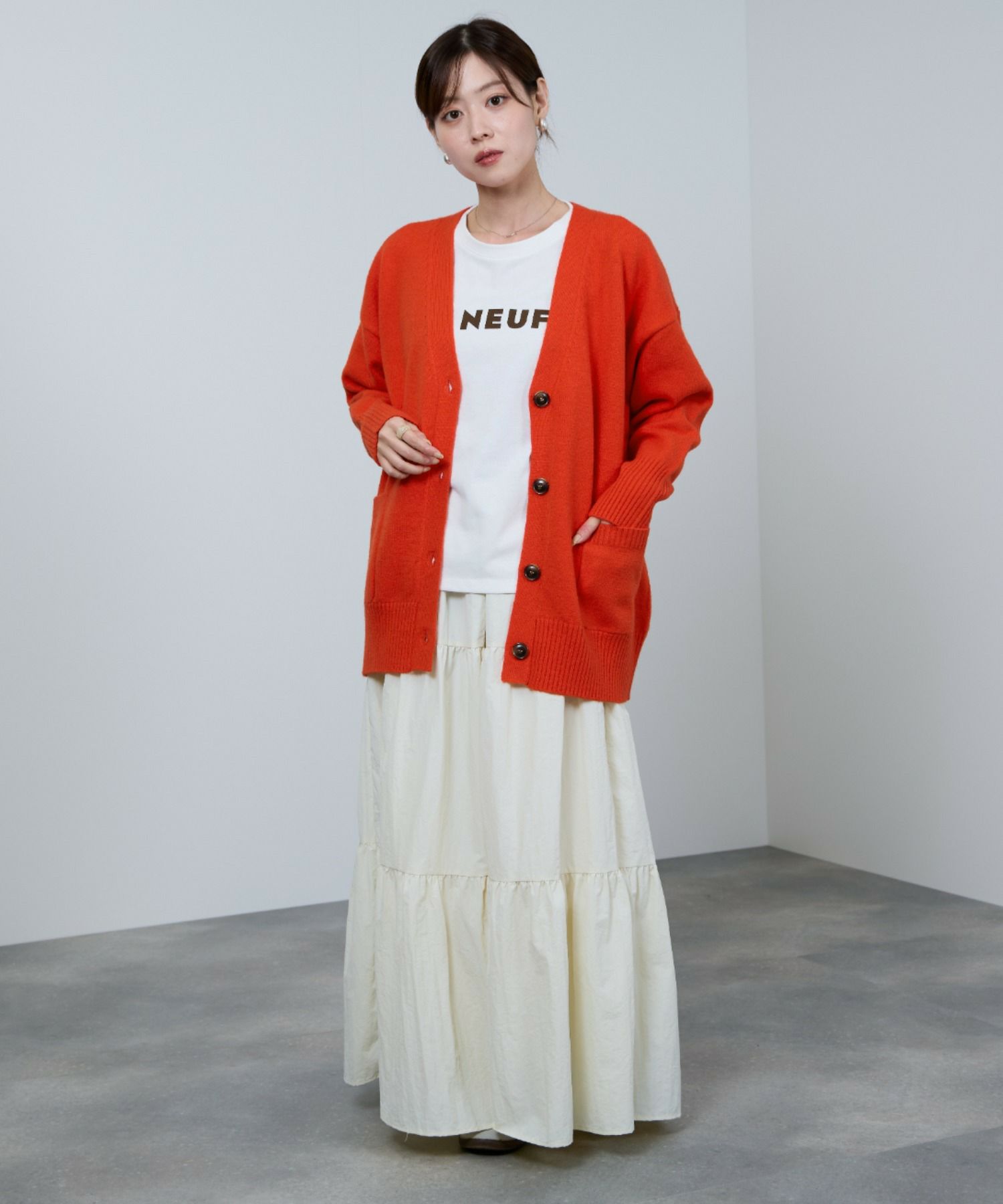 [さらに50%OFF]nAvy もちり もちもち 洗えるニット Vネックカーディガン レディース商品画像-18