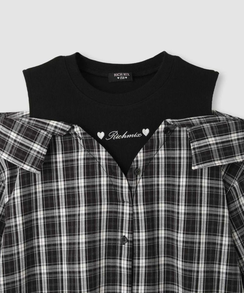 RICH MIX  肩あきフェイクシャツ キッズ商品画像-4