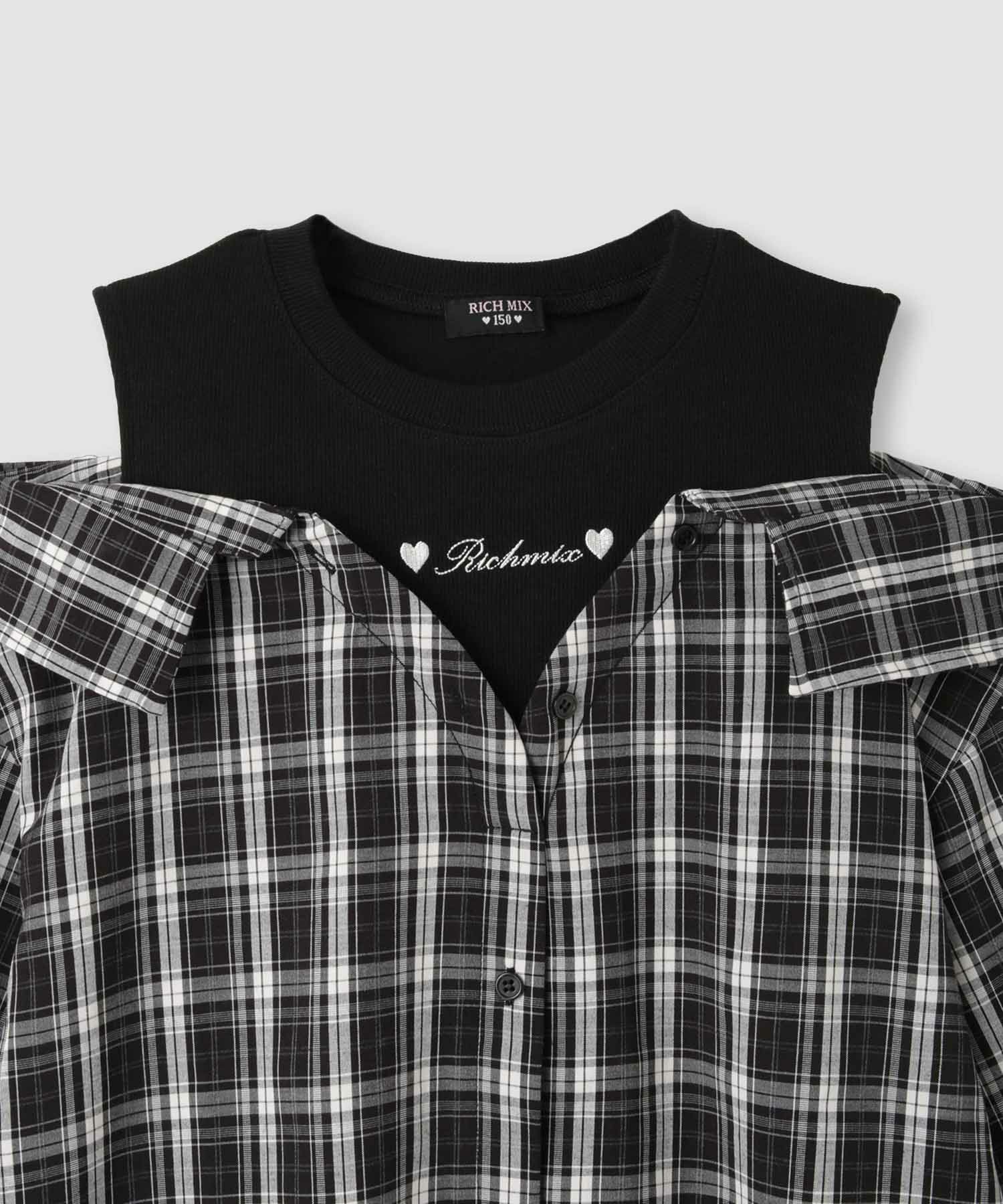 RICH MIX  肩あきフェイクシャツ キッズ商品画像-4