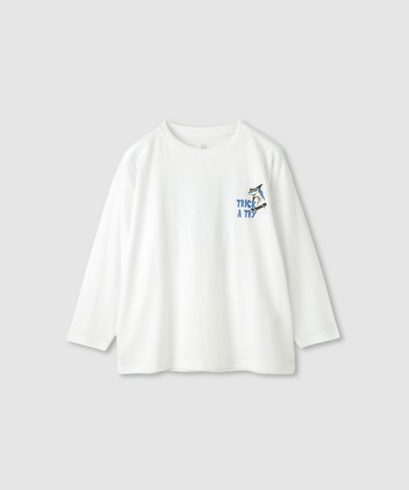 T-GRAPHICS  スケータープリント長袖Tシャツ キッズ メール便 対応商品商品画像-2
