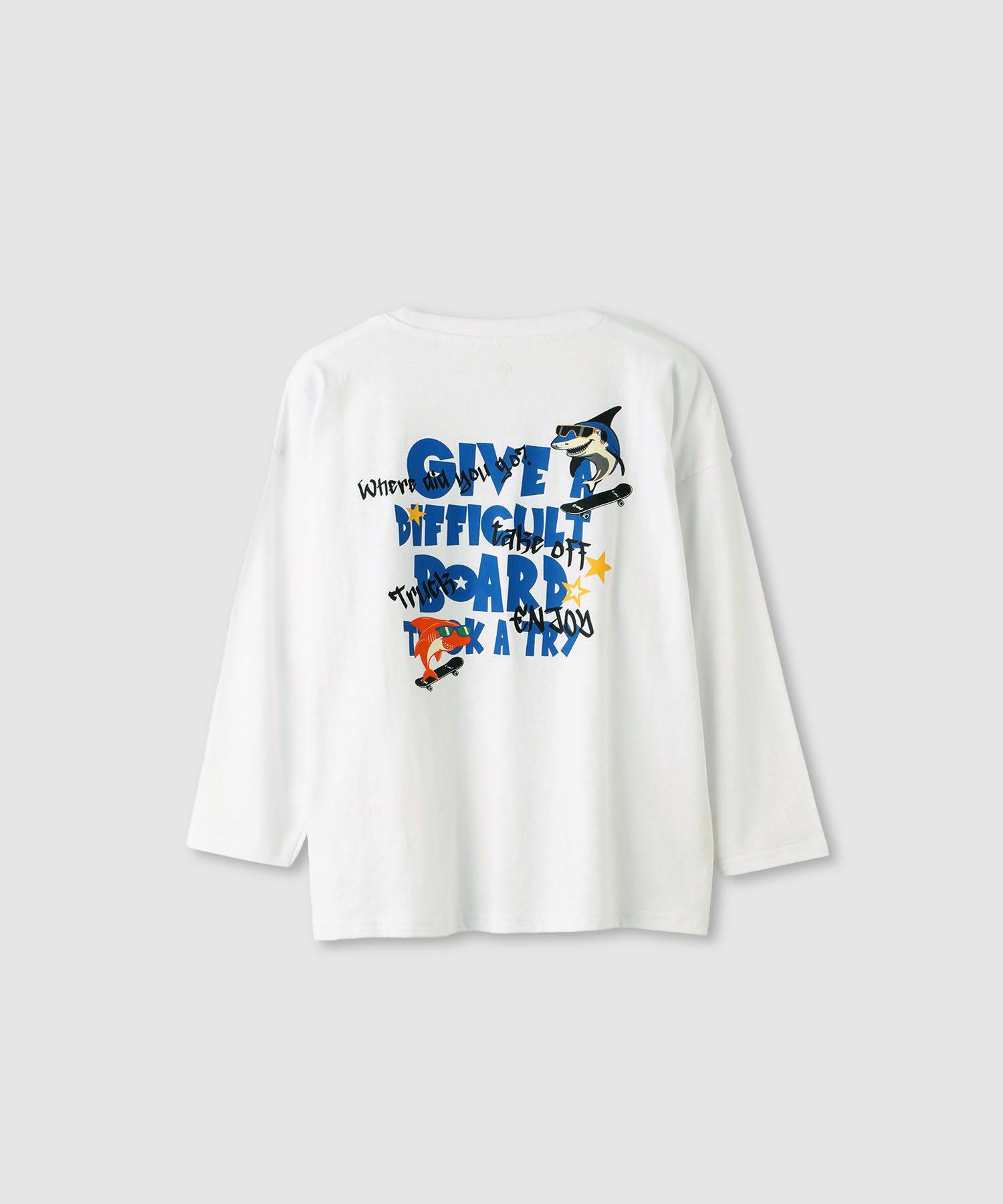 T-GRAPHICS スケータープリント長袖Tシャツ キッズ メール便 対応商品