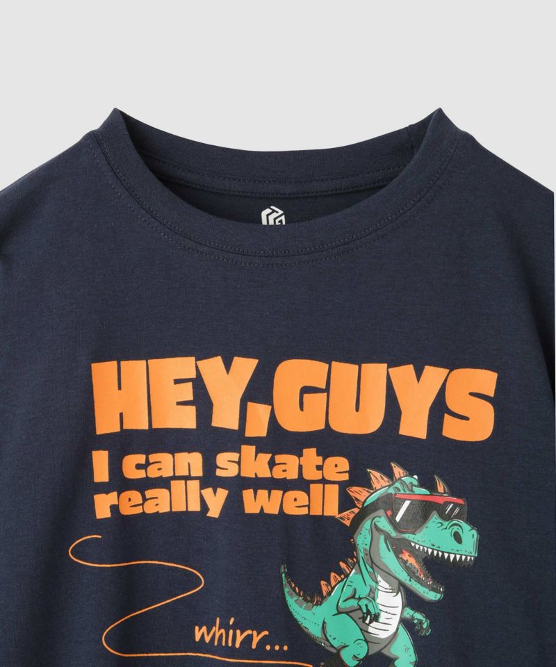 T-GRAPHICS  スケータープリント長袖Tシャツ キッズ メール便 対応商品商品画像-5