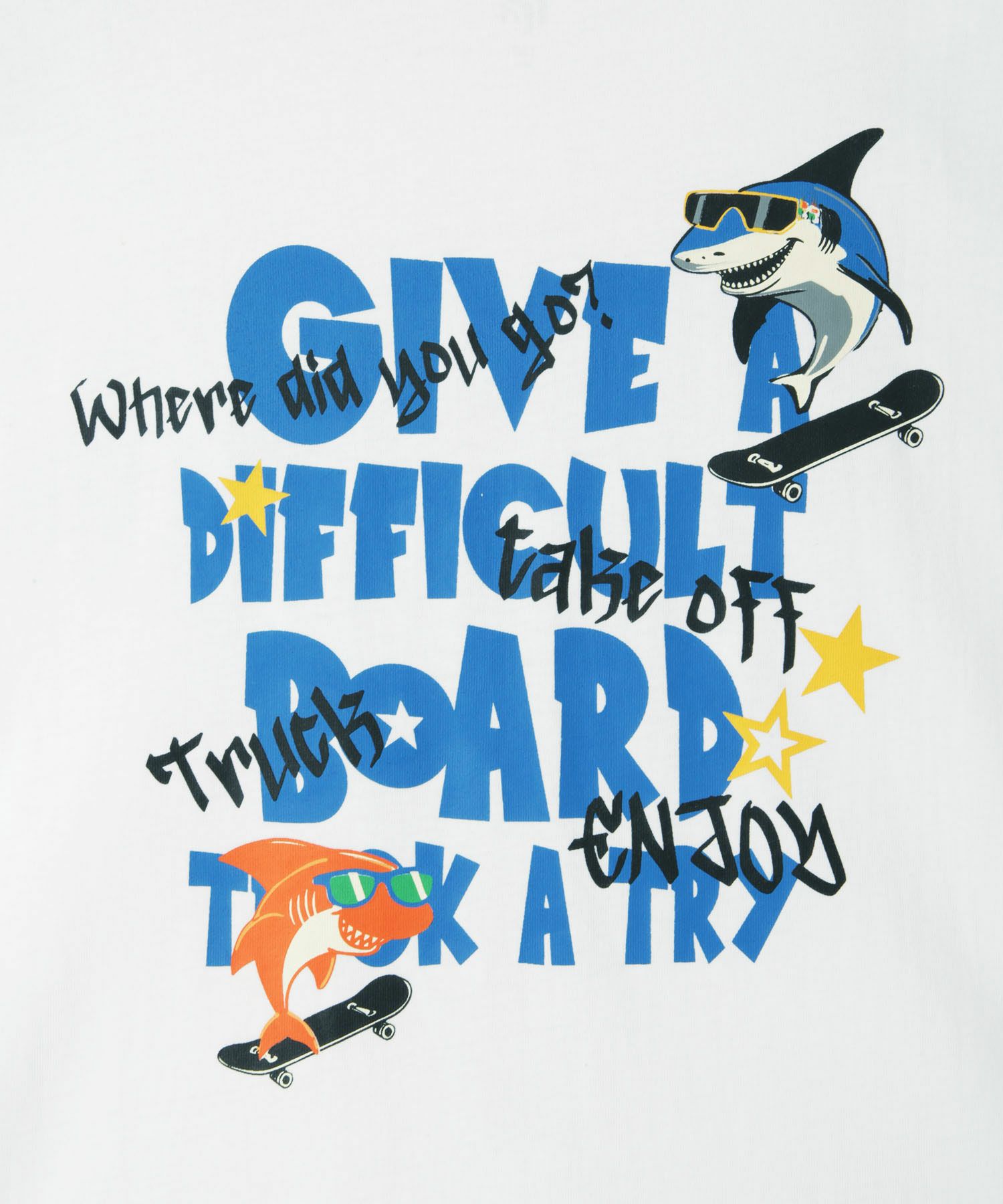 T-GRAPHICS スケータープリント長袖Tシャツ キッズ メール便 対応商品