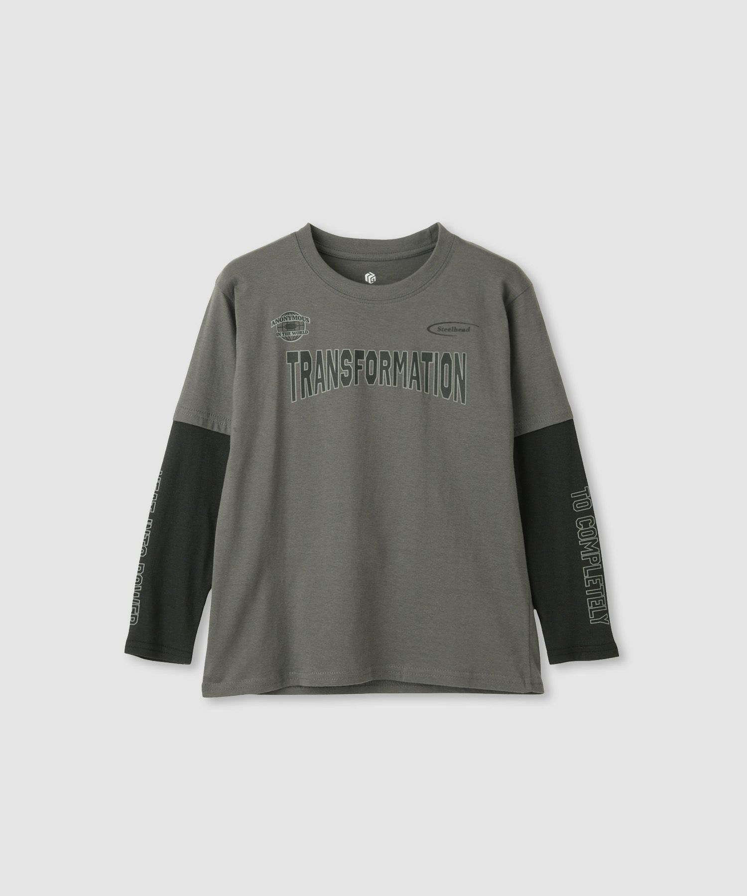 T-GRAPHICS  袖フェイク長袖Tシャツ キッズ メール便 対応商品商品画像-1