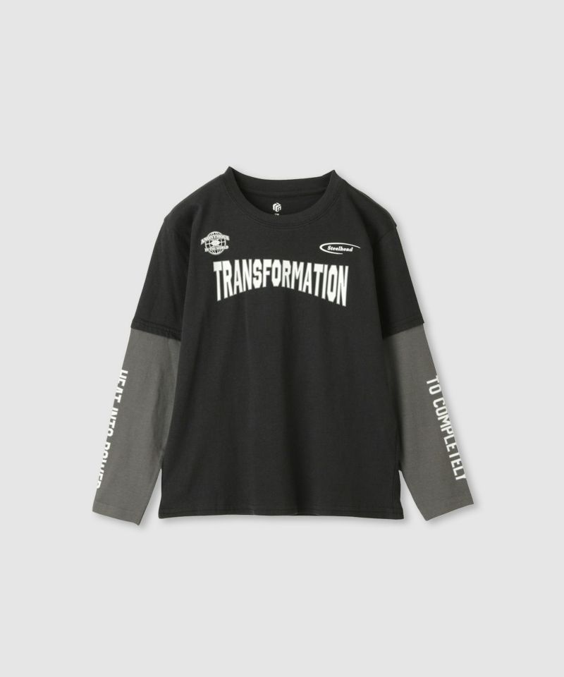 T-GRAPHICS  袖フェイク長袖Tシャツ キッズ メール便 対応商品商品画像-2