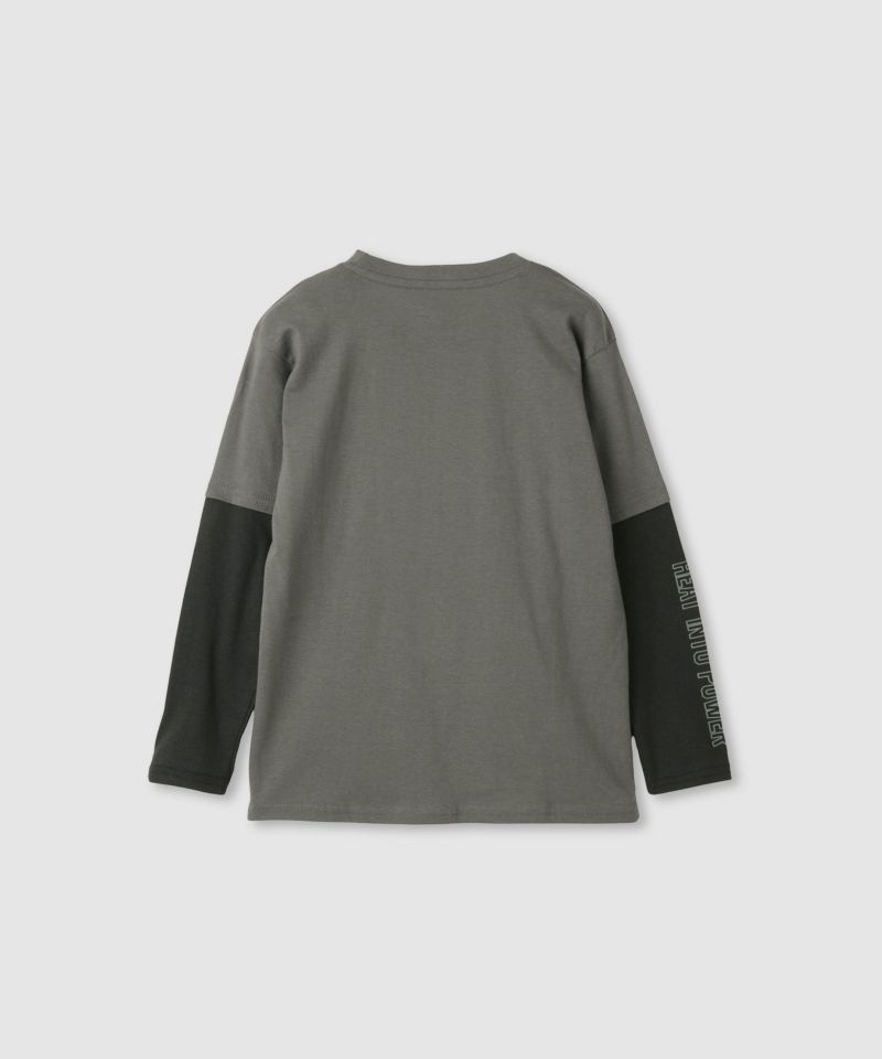 T-GRAPHICS  袖フェイク長袖Tシャツ キッズ メール便 対応商品商品画像-3