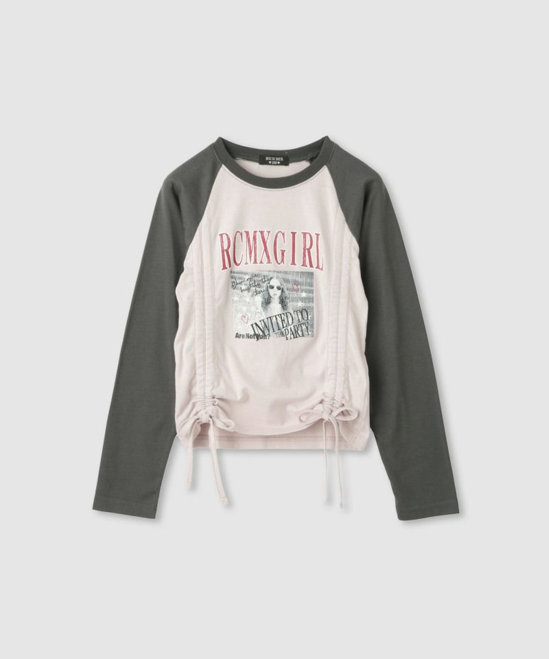 RICH MIX レースアップ長袖Tシャツ キッズ メール便 対応商品商品画像-1