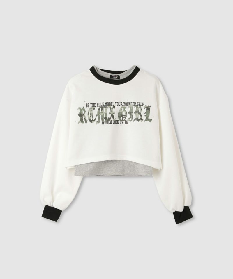 RICH MIX  ポンチ素材短丈アンサンブル キッズ商品画像-1