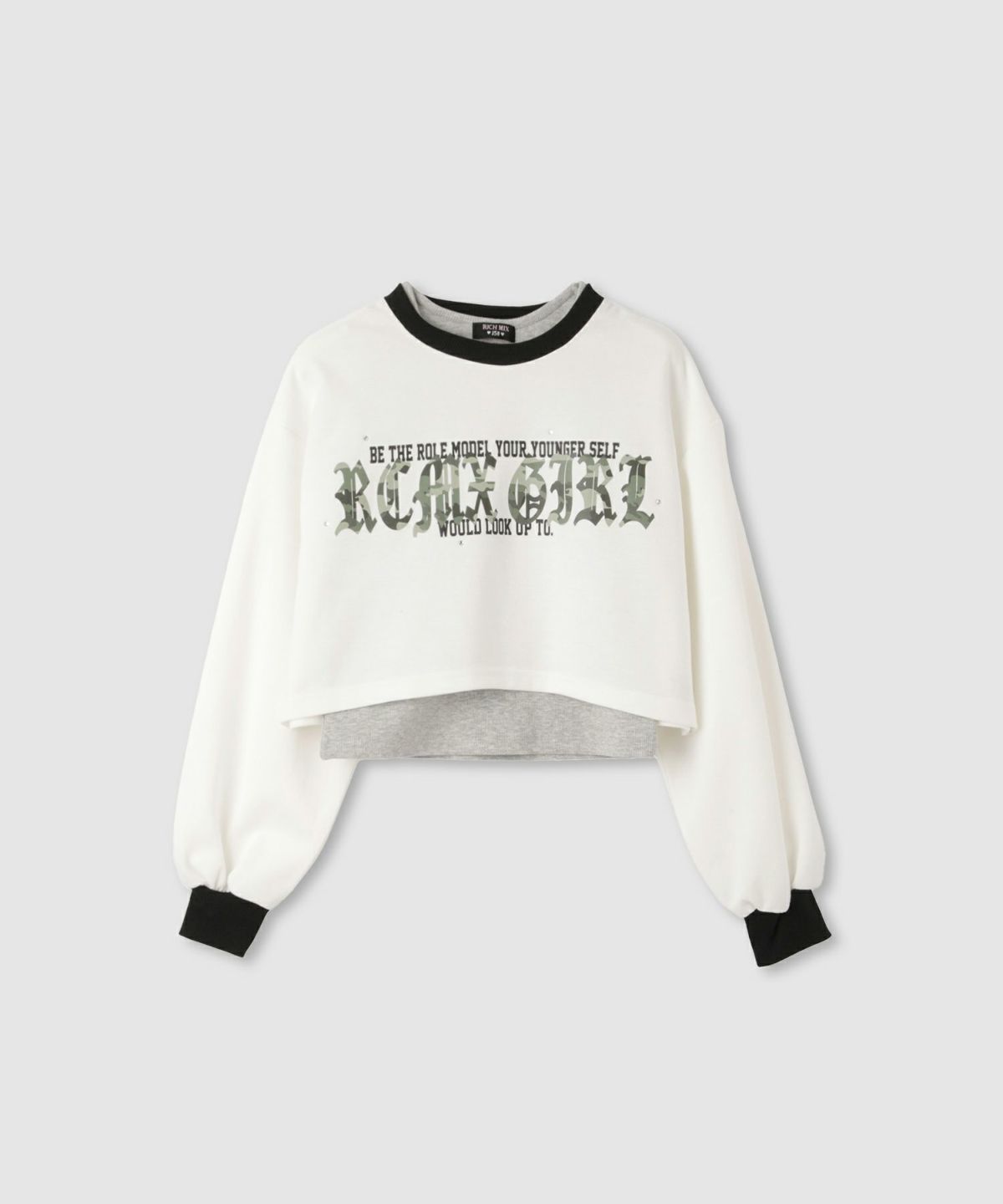 [期間限定価格]RICH MIX ポンチ素材短丈アンサンブル キッズ