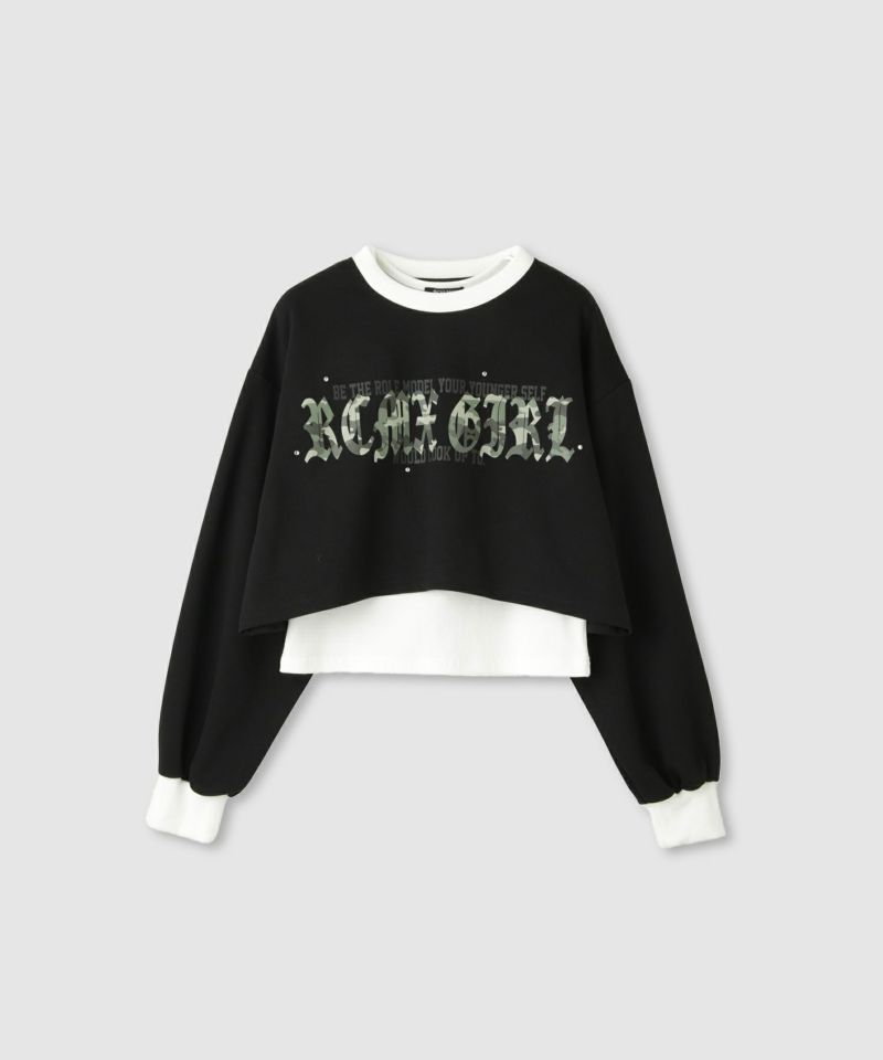 RICH MIX  ポンチ素材短丈アンサンブル キッズ商品画像-2