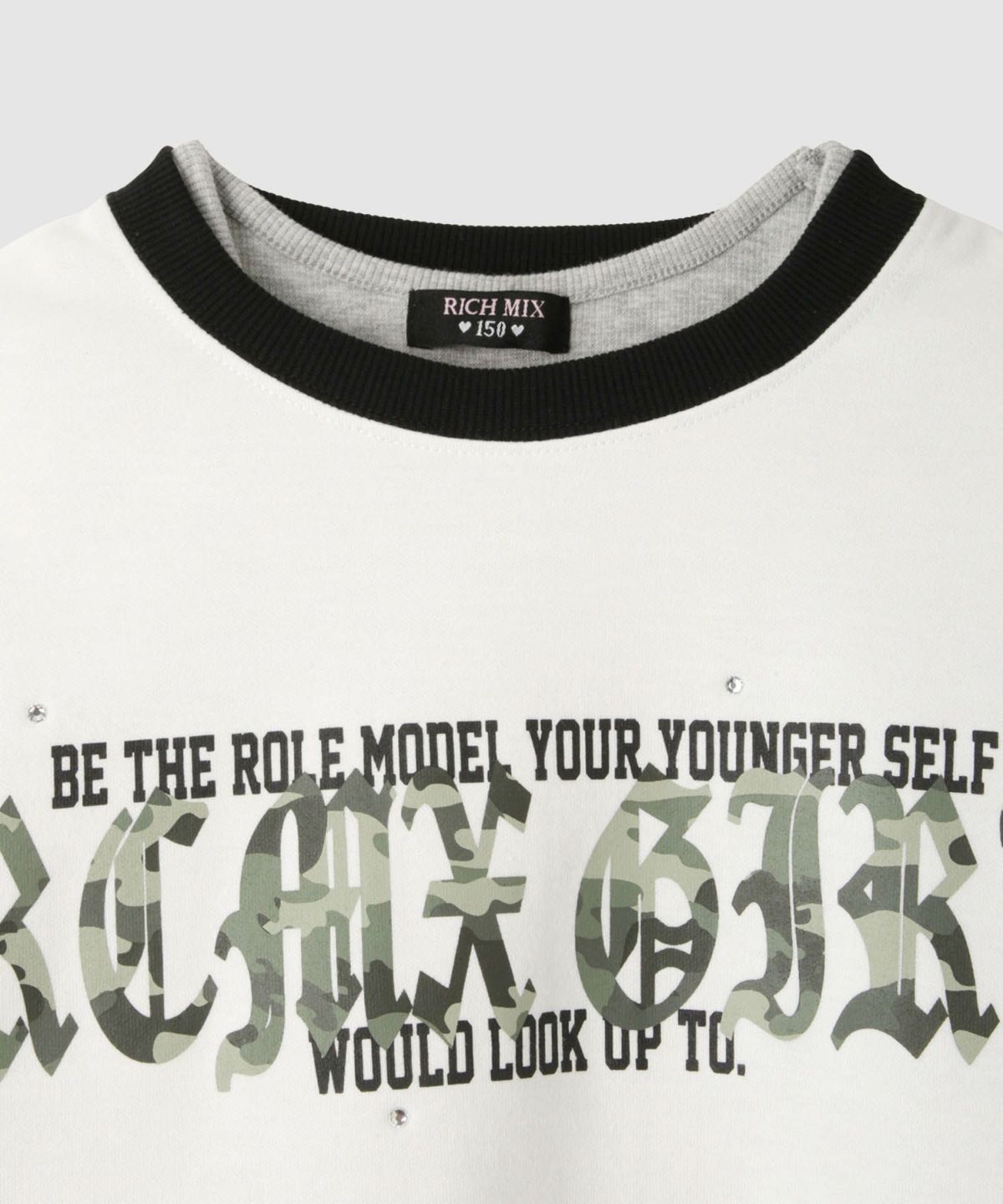 [期間限定価格]RICH MIX ポンチ素材短丈アンサンブル キッズ