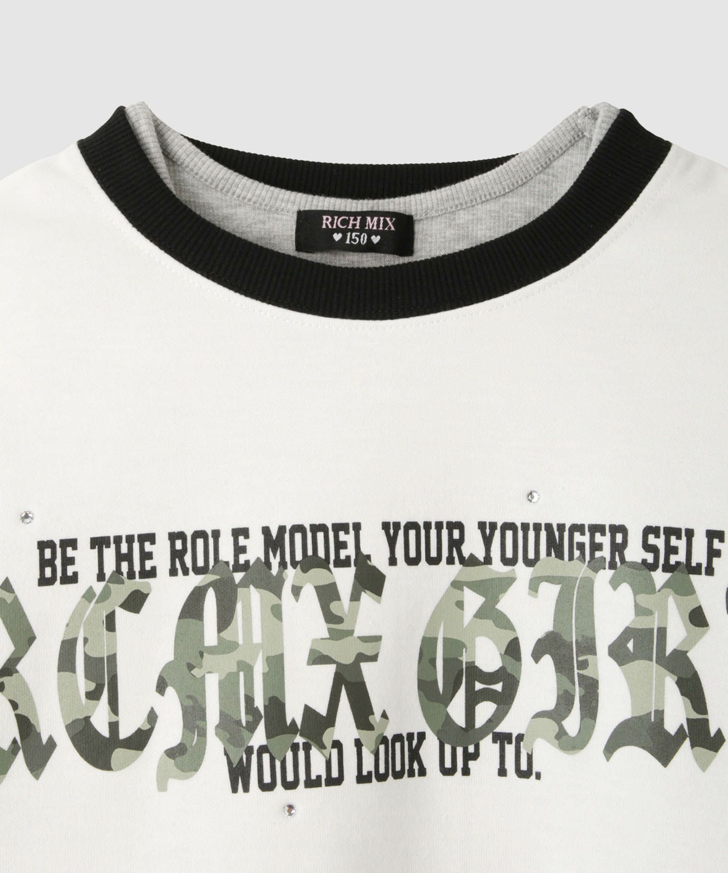 [期間限定価格]RICH MIX ポンチ素材短丈アンサンブル キッズ