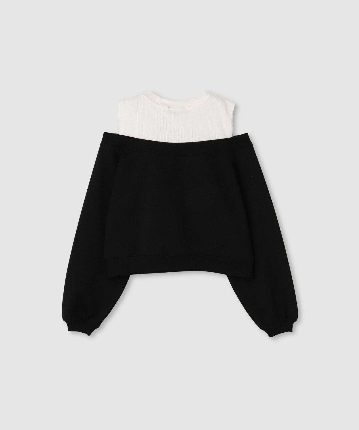 [期間限定価格]RICH MIX ポンチ素材肩あきフェイクトレーナー キッズ