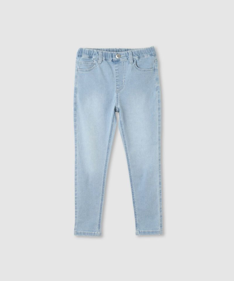 NAVY  のびるモン ストレッチデニムスキニーウエストギャザーパンツ キッズ商品画像-2