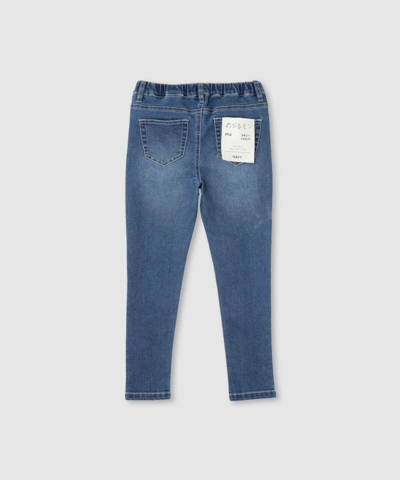 NAVY のびるモン ストレッチデニムスキニーウエストギャザーパンツ キッズ商品画像-4