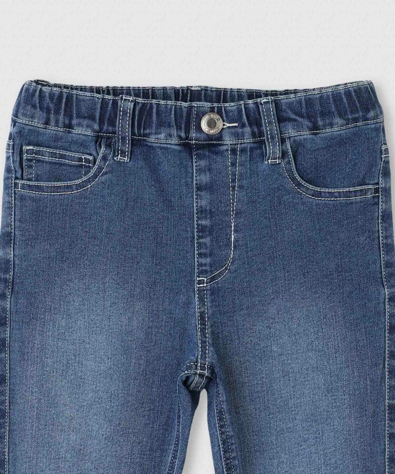 NAVY  のびるモン ストレッチデニムスキニーウエストギャザーパンツ キッズ商品画像-5