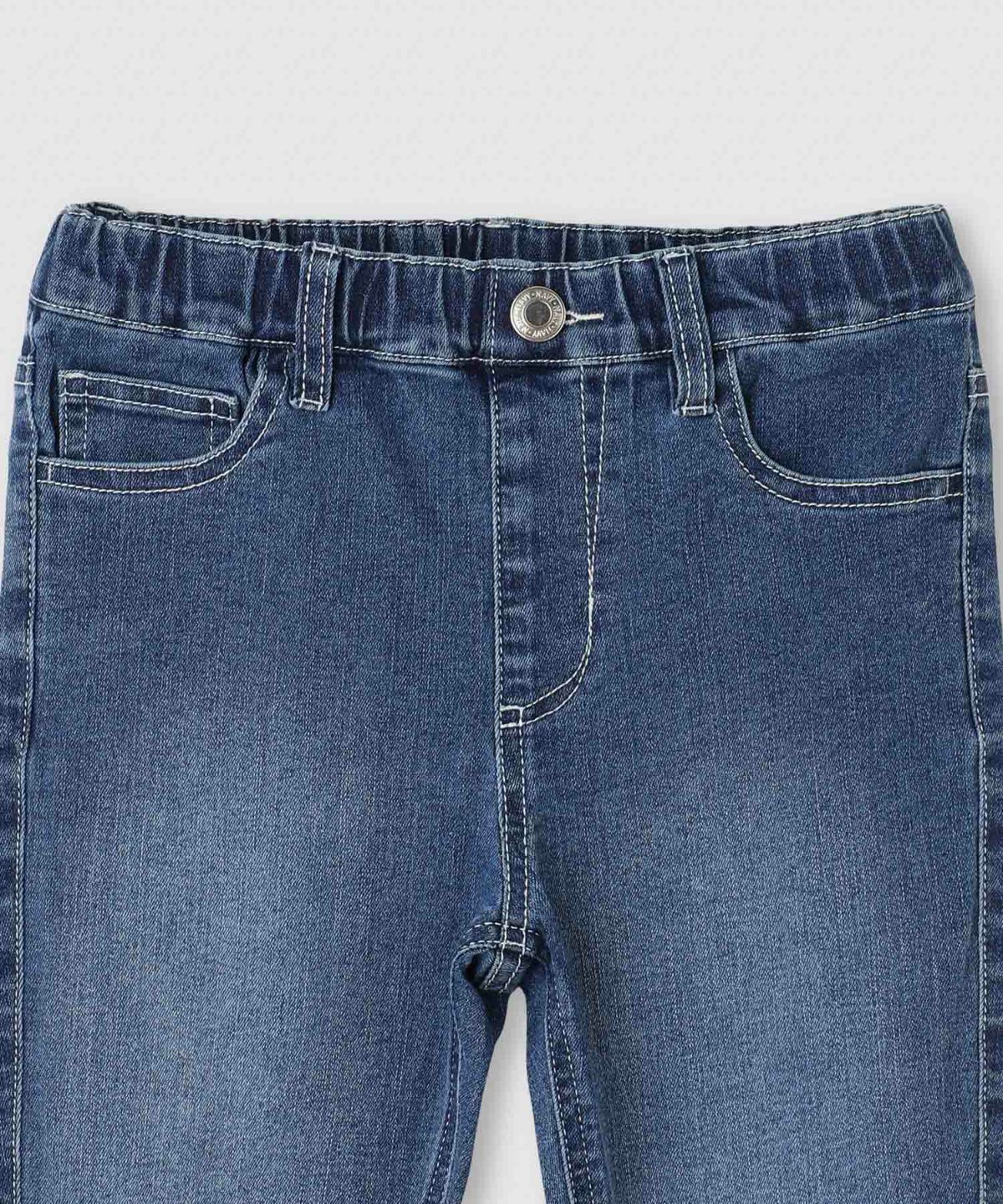 NAVY のびるモン ストレッチデニムスキニーウエストギャザーパンツ キッズ