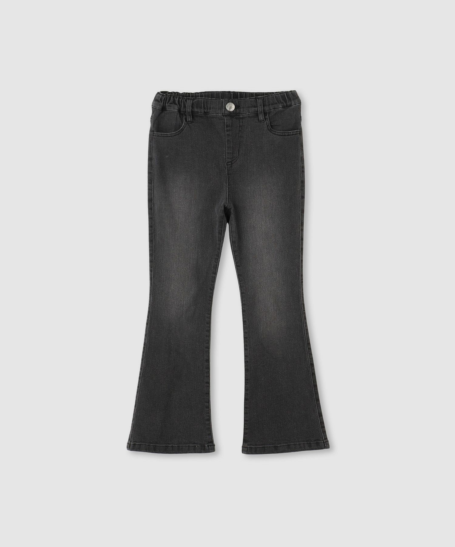 NAVY  のびるモン ストレッチデニムフレアウエストギャザーパンツ キッズ商品画像-2