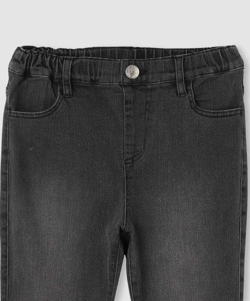 NAVY  のびるモン ストレッチデニムフレアウエストギャザーパンツ キッズ商品画像-6