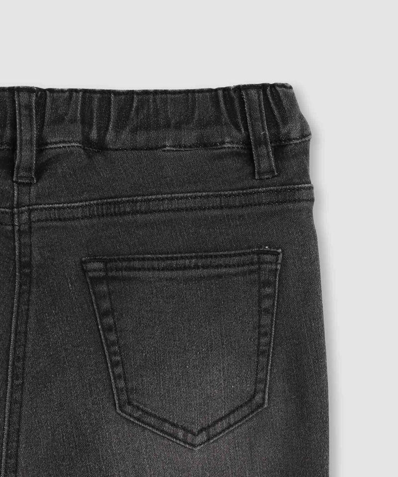 NAVY  のびるモン ストレッチデニムフレアウエストギャザーパンツ キッズ商品画像-8