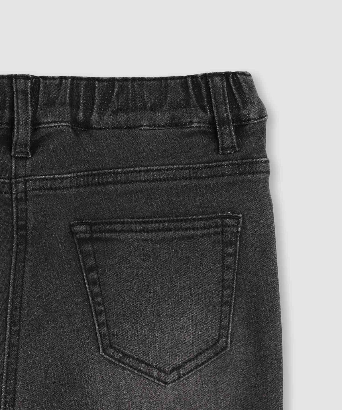 NAVY のびるモン ストレッチデニムフレアウエストギャザーパンツ キッズ