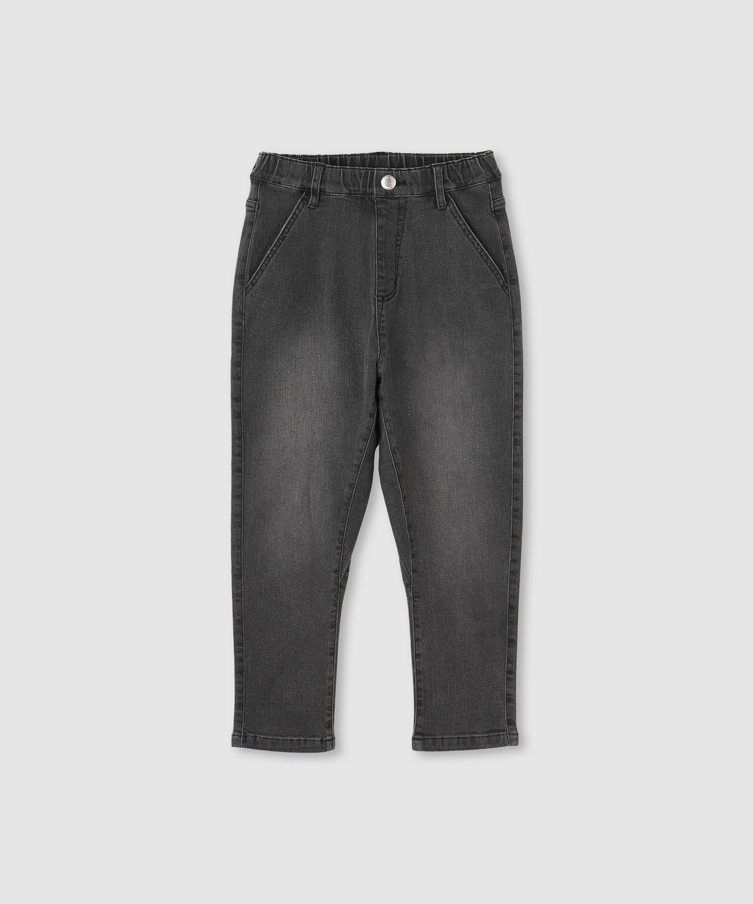 NAVY  のびるモン ストレッチデニムペグトップパンツ キッズ商品画像-3