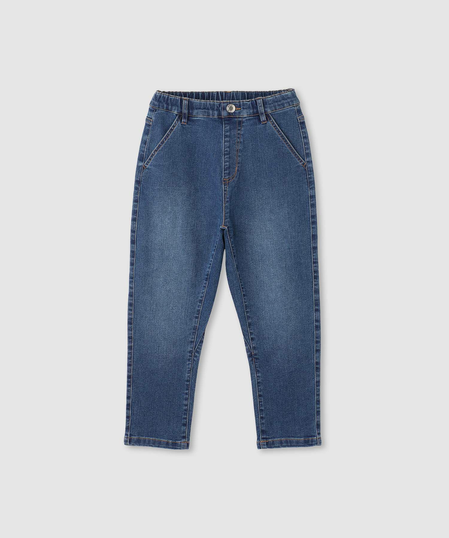 NAVY  のびるモン ストレッチデニムペグトップパンツ キッズ商品画像-4